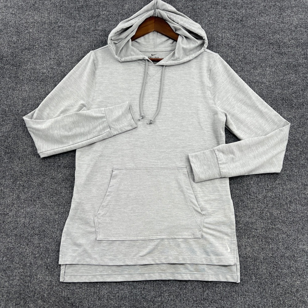 Nike Hoodie Womens M Gray Dri Fit Long Sleeve Casual Activewear Athleisure Walk